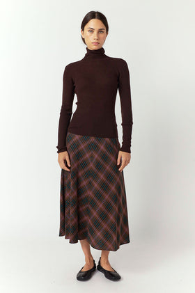 Sylvester Plaid Skirt - Mocha
