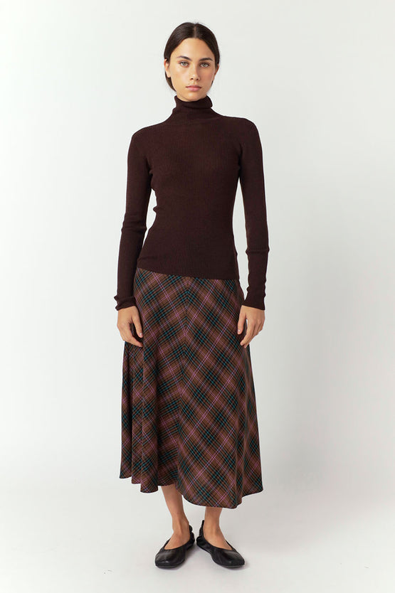 Sylvester Plaid Skirt - Mocha