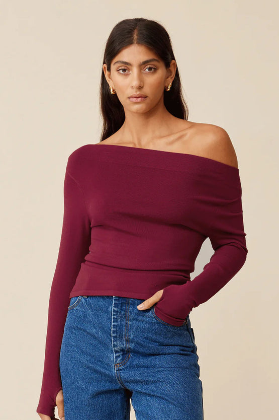 Ruby Emma Knit LS - Deep Plum