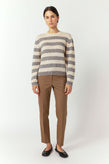 Sylvester Riley Stripe Jumper - Porcelain