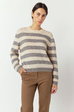 Sylvester Riley Stripe Jumper - Porcelain