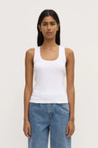Assembly Robyn Scoop Neck Rib Tank - White