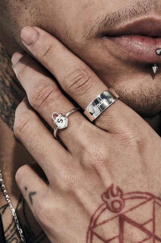 Stolen Girlfriends Club Shield Ring - Silver