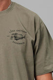 Just Another Fisherman Snapper Logo Tee - Tussock