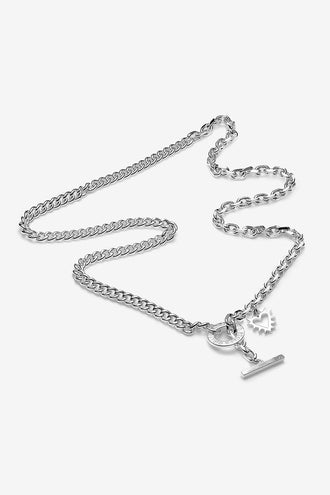 Stolen Girlfriends Club T-Bar Halo Necklace - Silver