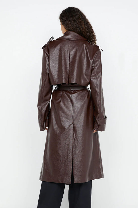 Bec & Bridge Scylla Trench - Burgundy