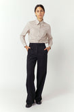 Sylvester Twill Wide Leg Trouser - Black