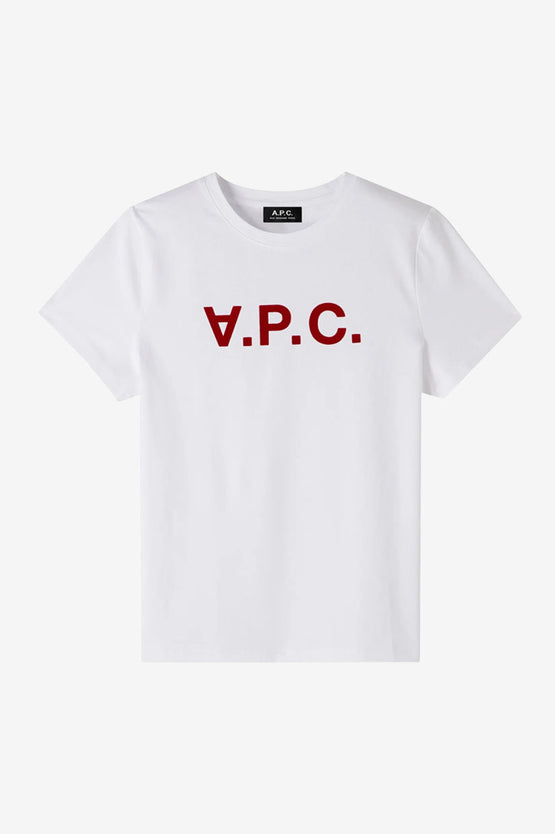 A.P.C W T-Shirt VPC Color F - White Red
