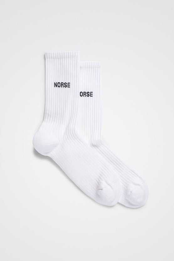 Norse Projects Bjarki Logo Sock - White