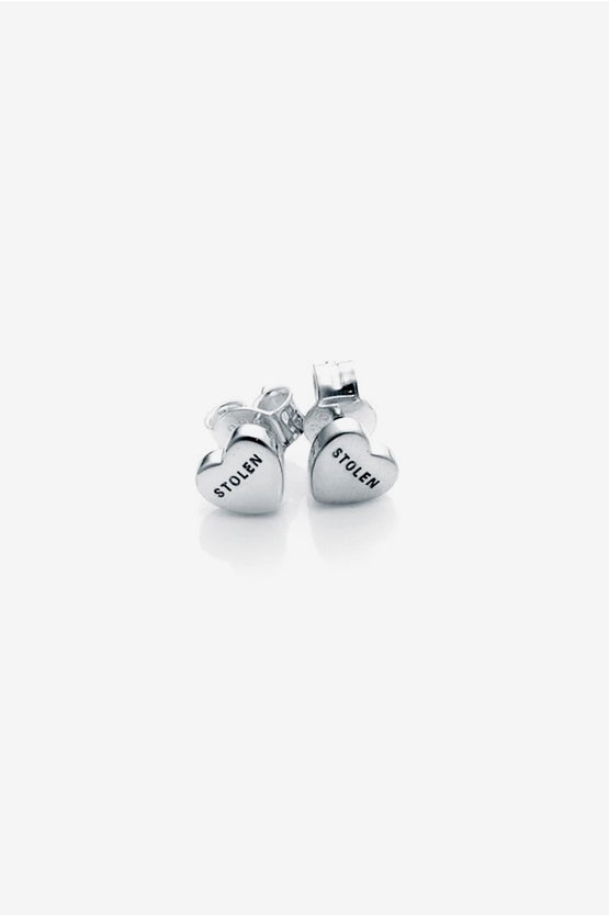 Stolen Girlfriends Club Stolen Heart Earrings - Silver