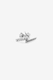 Stolen Girlfriends Club Tiny Stolen Bar Earrings - Silver