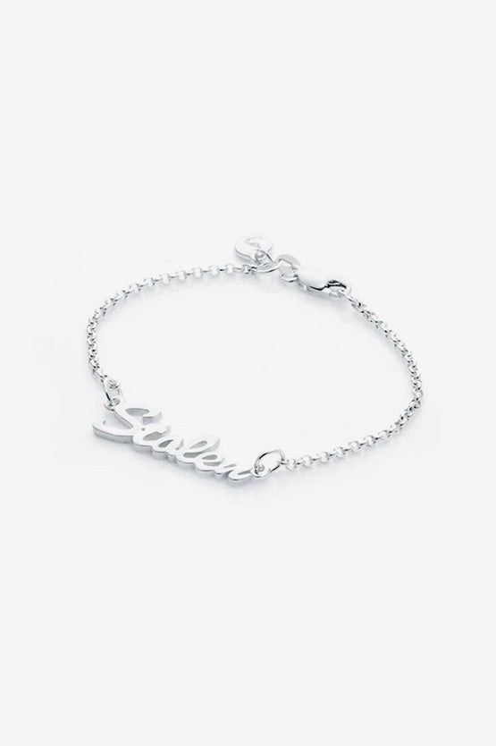 Stolen Girlfriends Club Stolen Script Bracelet - Silver