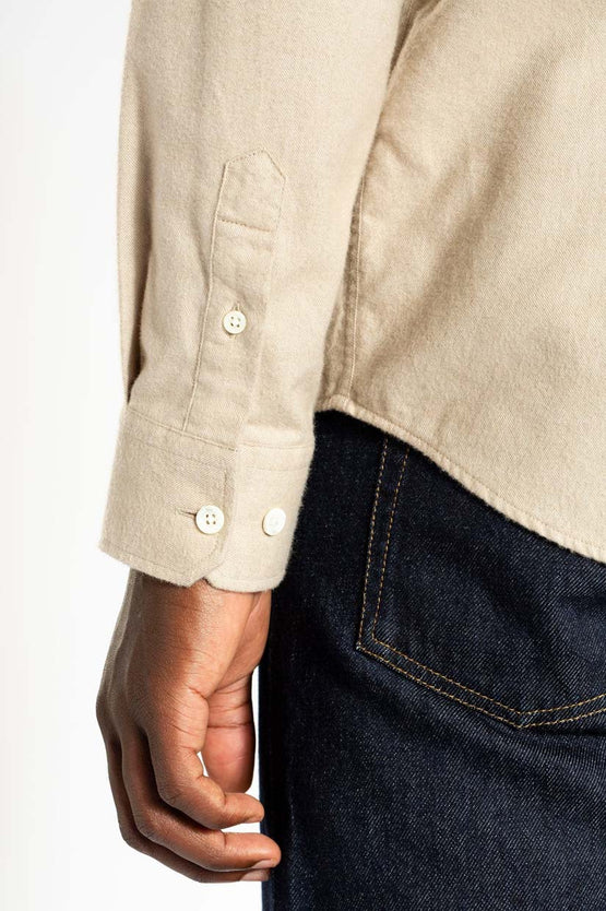 Norse Projects Anton Brushed Flannel - Utility Khaki