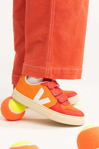 Veja Kids V-10 Chromefree Leather - Tao Orange