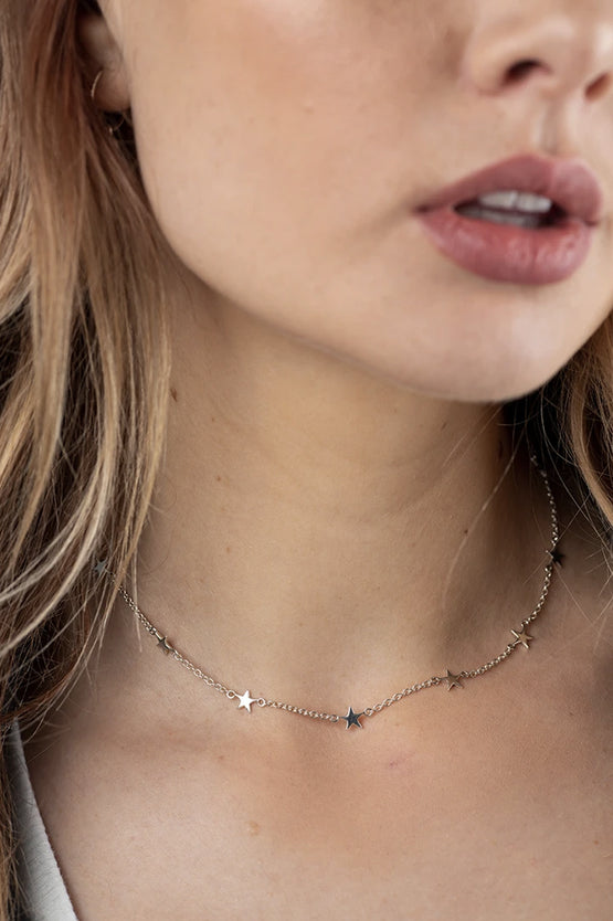 Stolen Girlfriends Club Stolen Star Choker - Silver