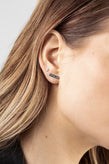 Stolen Girlfriends Club Tiny Stolen Bar Earrings - Silver