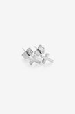 Stolen Girlfriends Club Tiny Stolen Cross Earrings - Silver