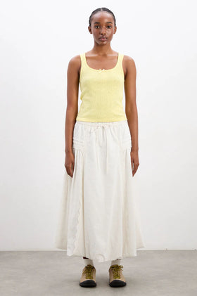 Damson Madder Agatha Puff Skirt - White