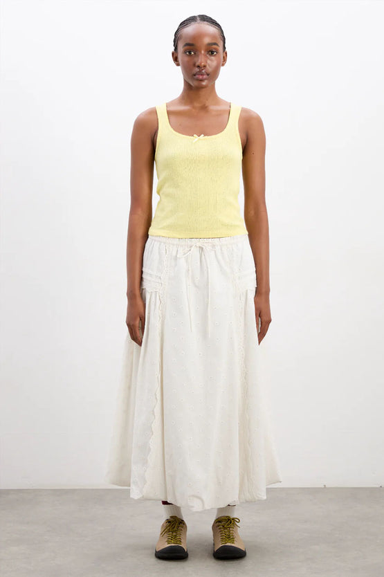 Damson Madder Agatha Puff Skirt - White