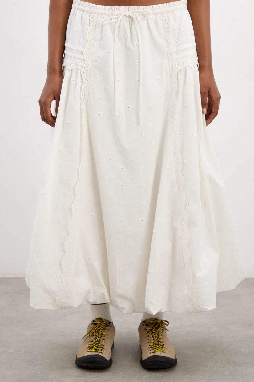 Damson Madder Agatha Puff Skirt - White