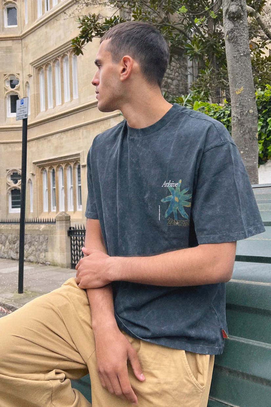 Damson Madder Archive Tee - Washed Black
