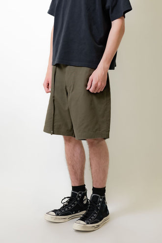 Beach Brains Baggy Boy Short - Army