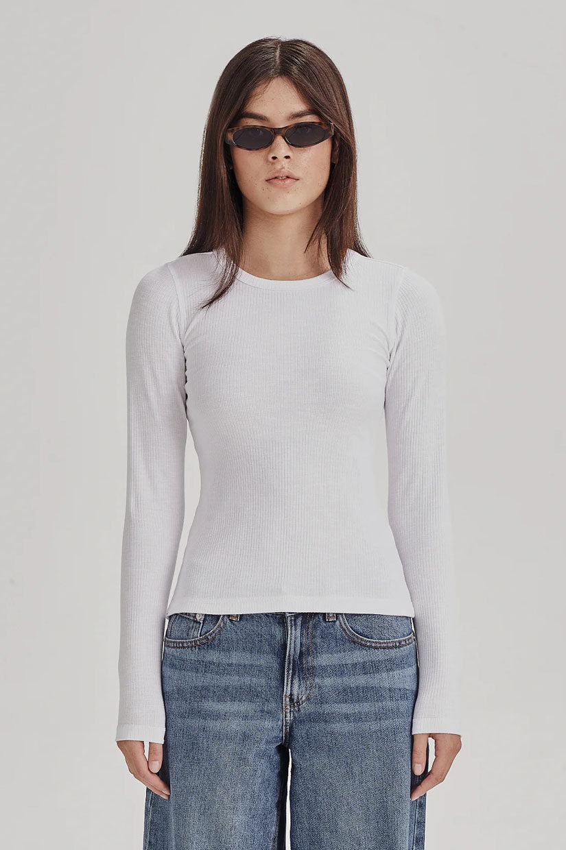 Commoners Base Rib LS - White
