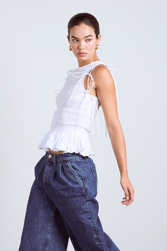 Damson Madder Becca Blouse - White