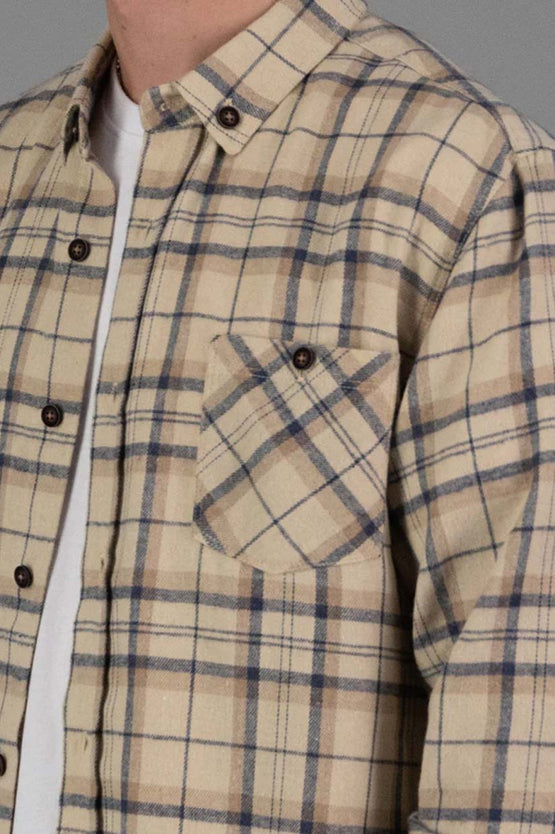 Just Another Fisherman Boatyard Shirt - Tan/Blue