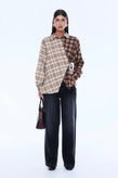 Ena Pelly Bobbi Check Shirt - Brown