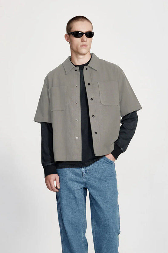 Commoners Box Fit Overshirt - Smoke