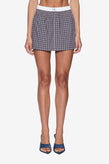 Ksubi Boxer Mini Skirt - White Plaid