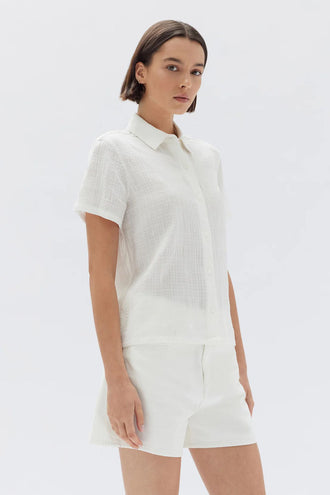 Assembly Calliope Short Sleeve Shirt - White