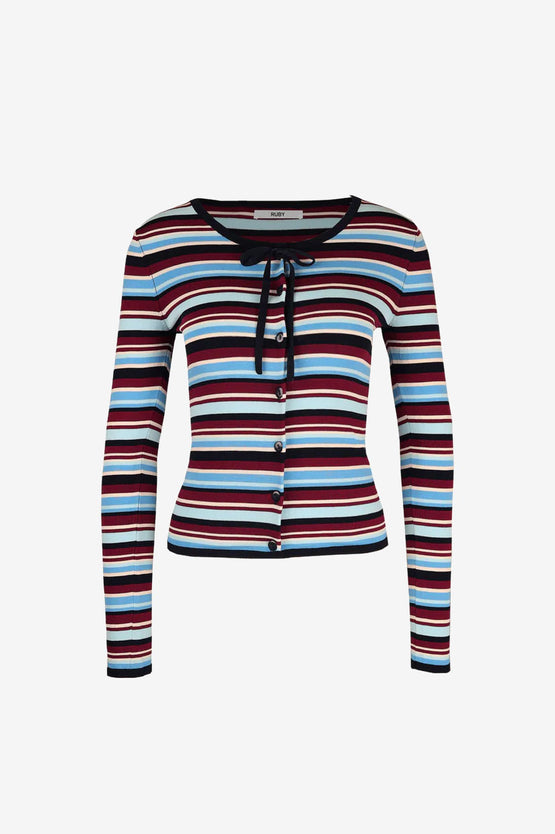Ruby Emma Cardigan - Burgundy Blue