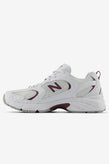 New Balance U530CSF - White with Faded Plum