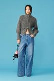 Ruby Matilda Zip Cardigan - Charcoal