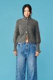 Ruby Matilda Zip Cardigan - Charcoal