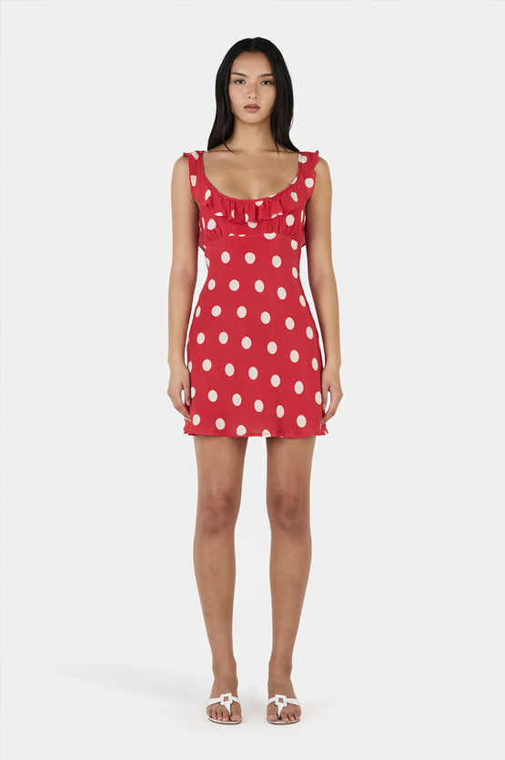 Ownley Candy Mini Dress - Red Polka