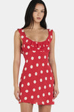 Ownley Candy Mini Dress - Red Polka