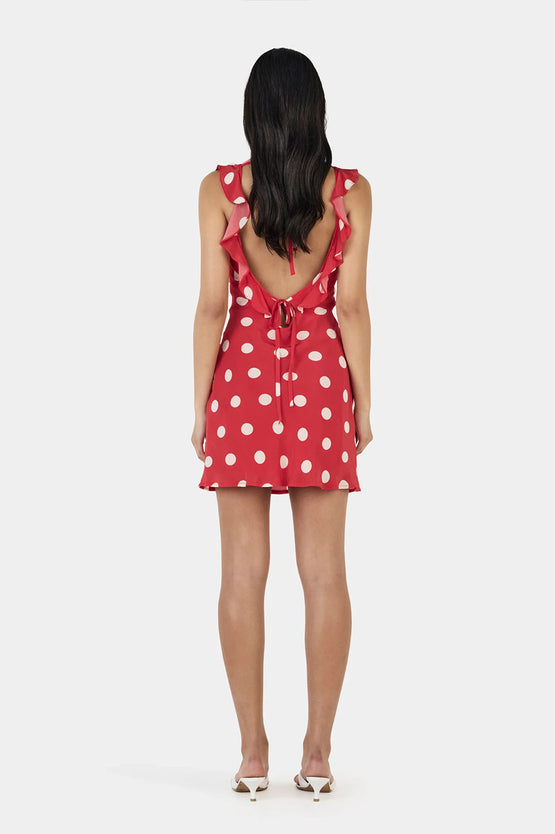 Ownley Candy Mini Dress - Red Polka
