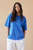 Dear Dylan Oversized Tee - Washed Cobalt