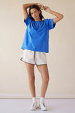 Dear Dylan Oversized Tee - Washed Cobalt