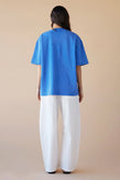 Dear Dylan Oversized Tee - Washed Cobalt