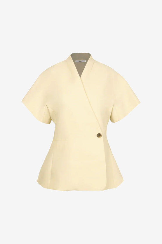 Ruby Coco Short Sleeve Blazer - Butter
