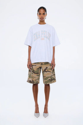 Ena Pelly Blue Collegiate Tee - White Marle