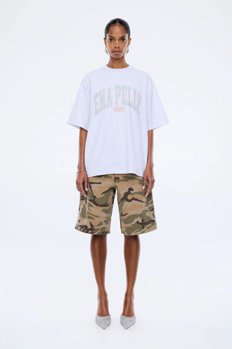 Ena Pelly Blue Collegiate Tee - White Marle