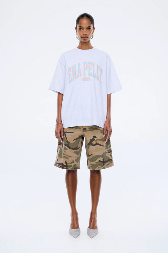 Ena Pelly Blue Collegiate Tee - White Marle