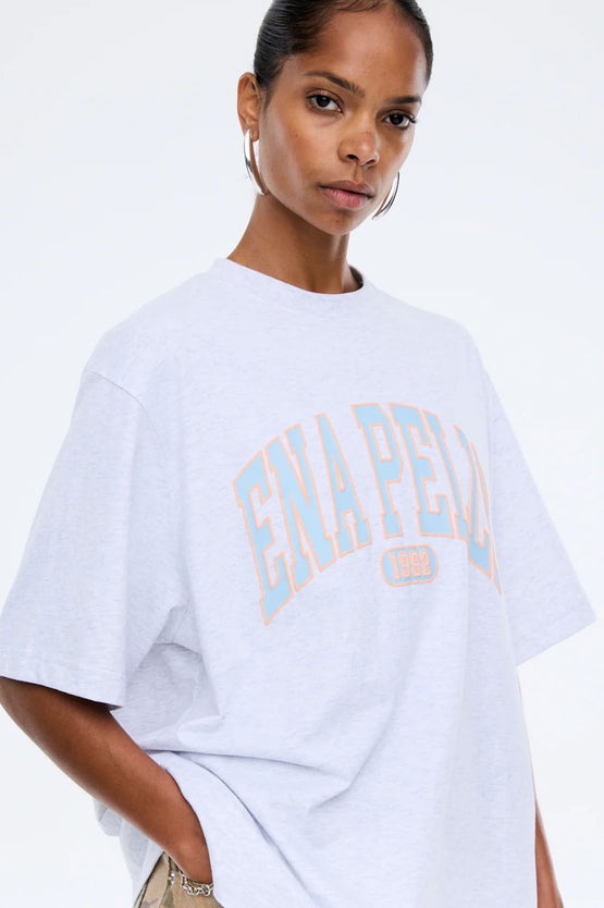 Ena Pelly Blue Collegiate Tee - White Marle