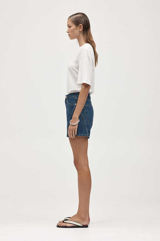 Marle Curve Seam Short - Heritage Blue