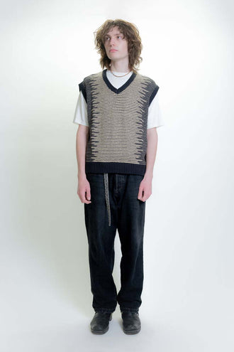 Beach Brains Dead Beat Vest - Black/Tan